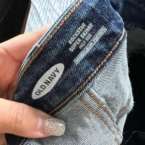 Rock star super skinny high rise jeans